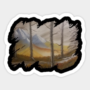 Fall Mountains Sticker